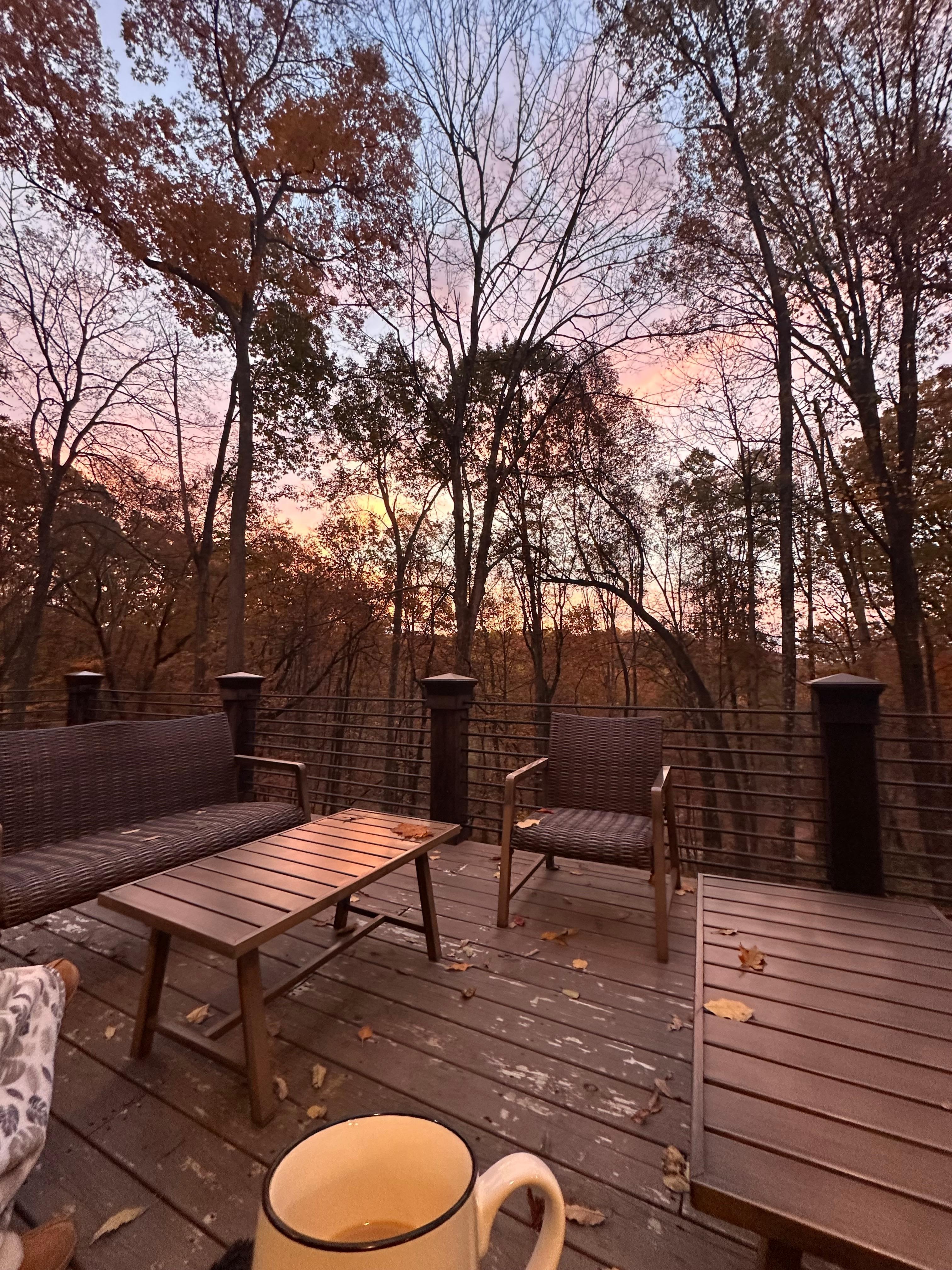 Watching the sun come up! 