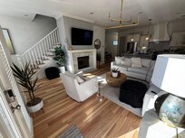 Beautifully large and open living room with giant cozy sectional