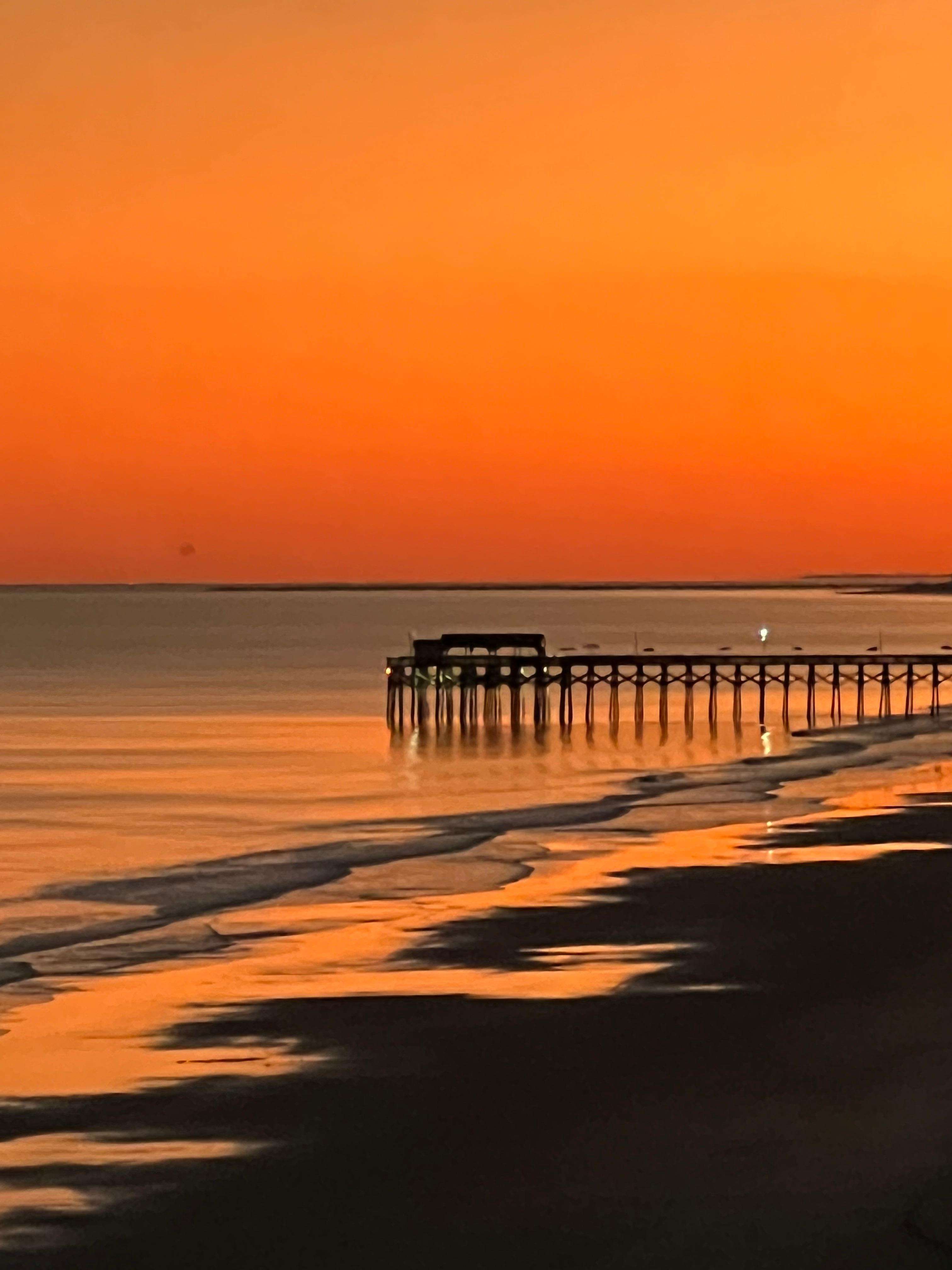 Evening sunset sky from large balcony