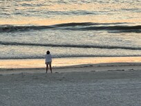 On the beach taking sunset pics