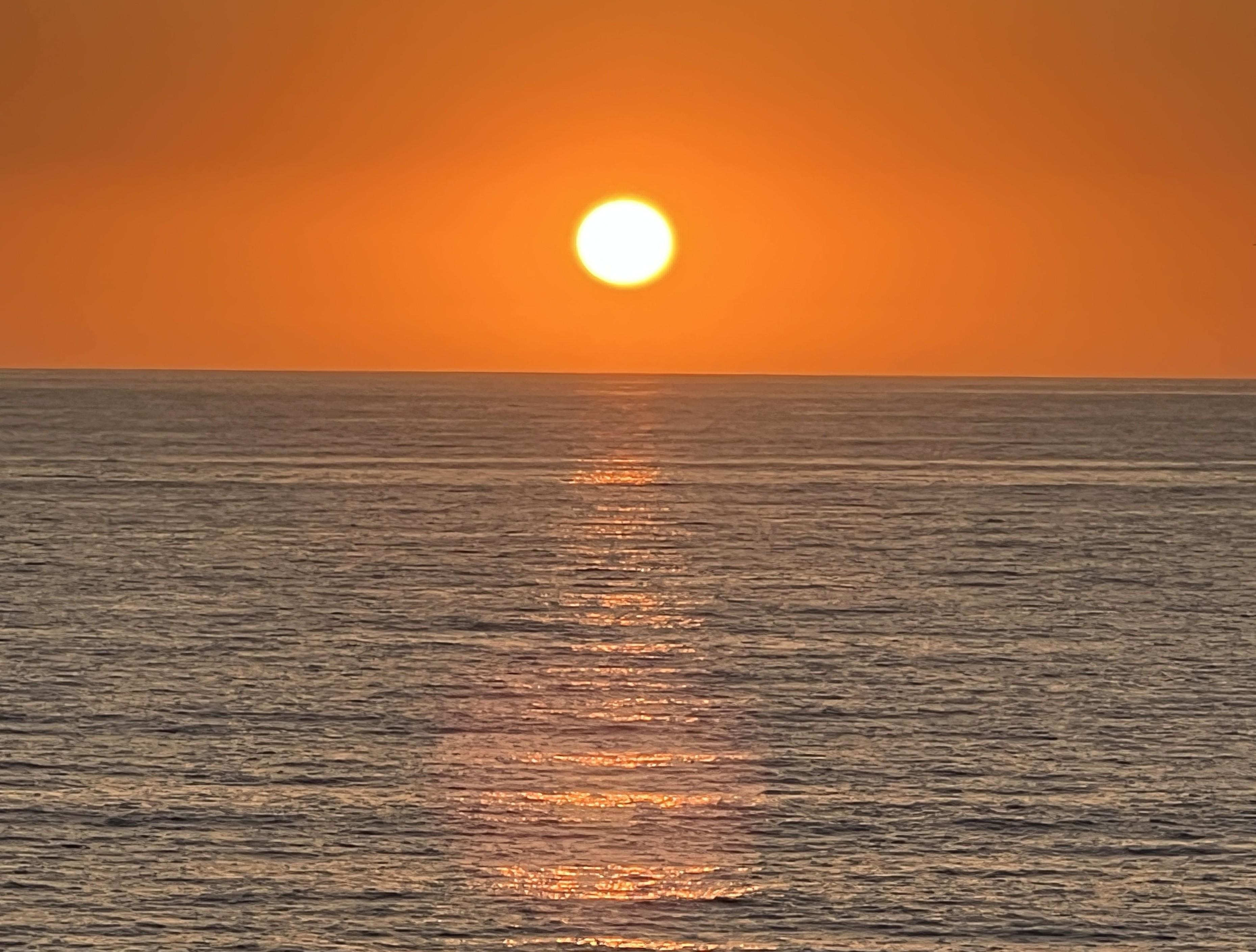 View from the balcony at   sunset. 