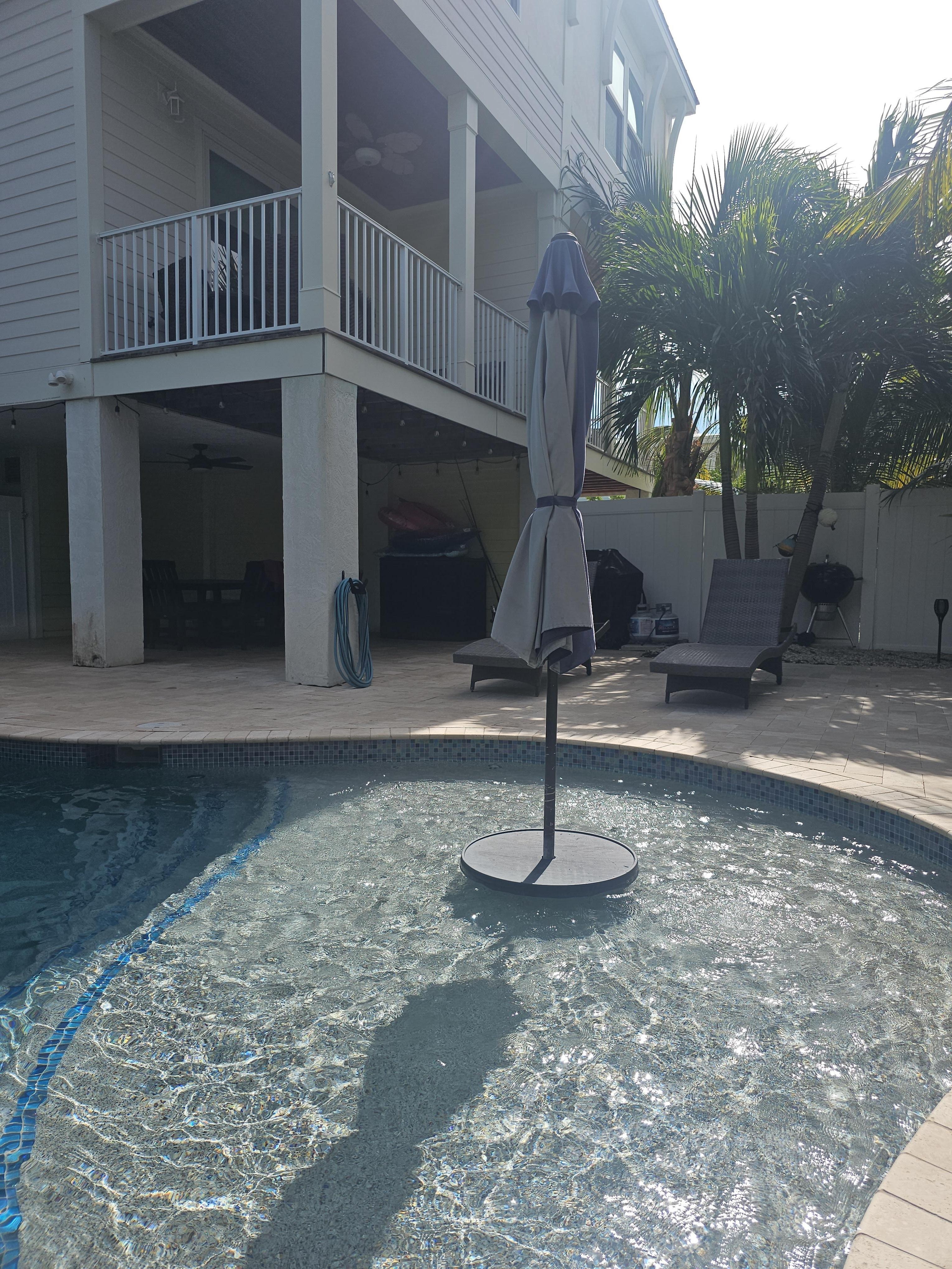 The pool only had some sun, but the shallow part was perfect for our 18 month old grandchild.