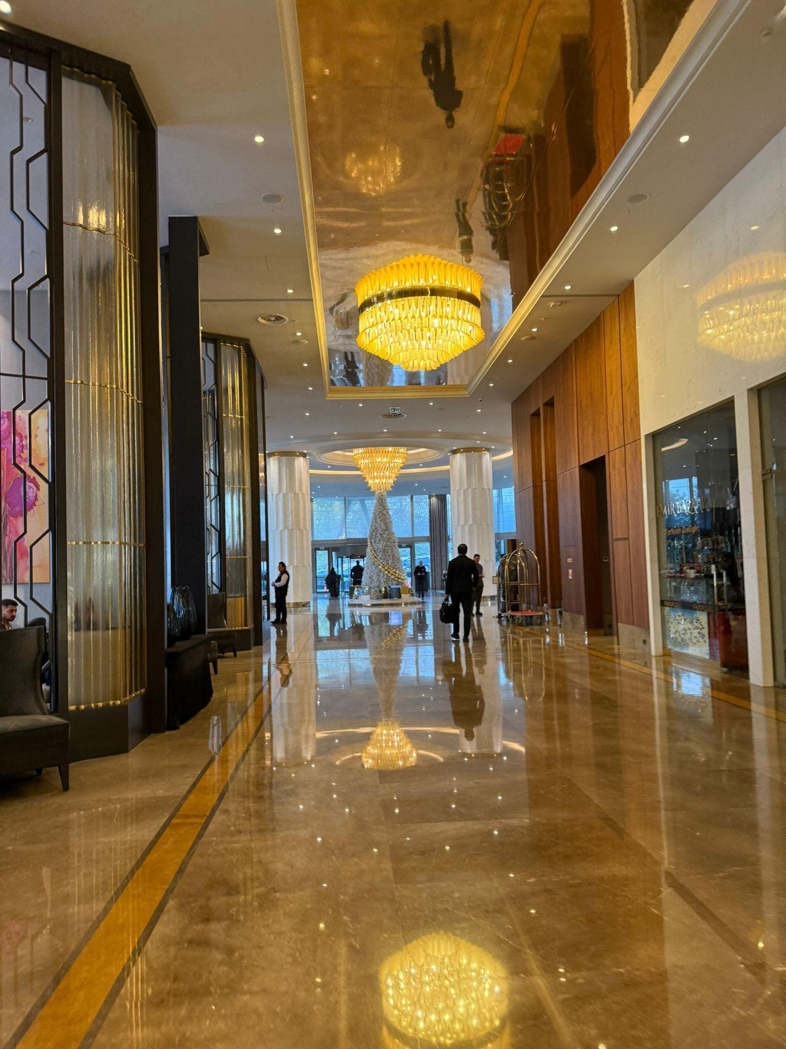 Inside the hotel 