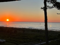 Balcony view of sunrise.