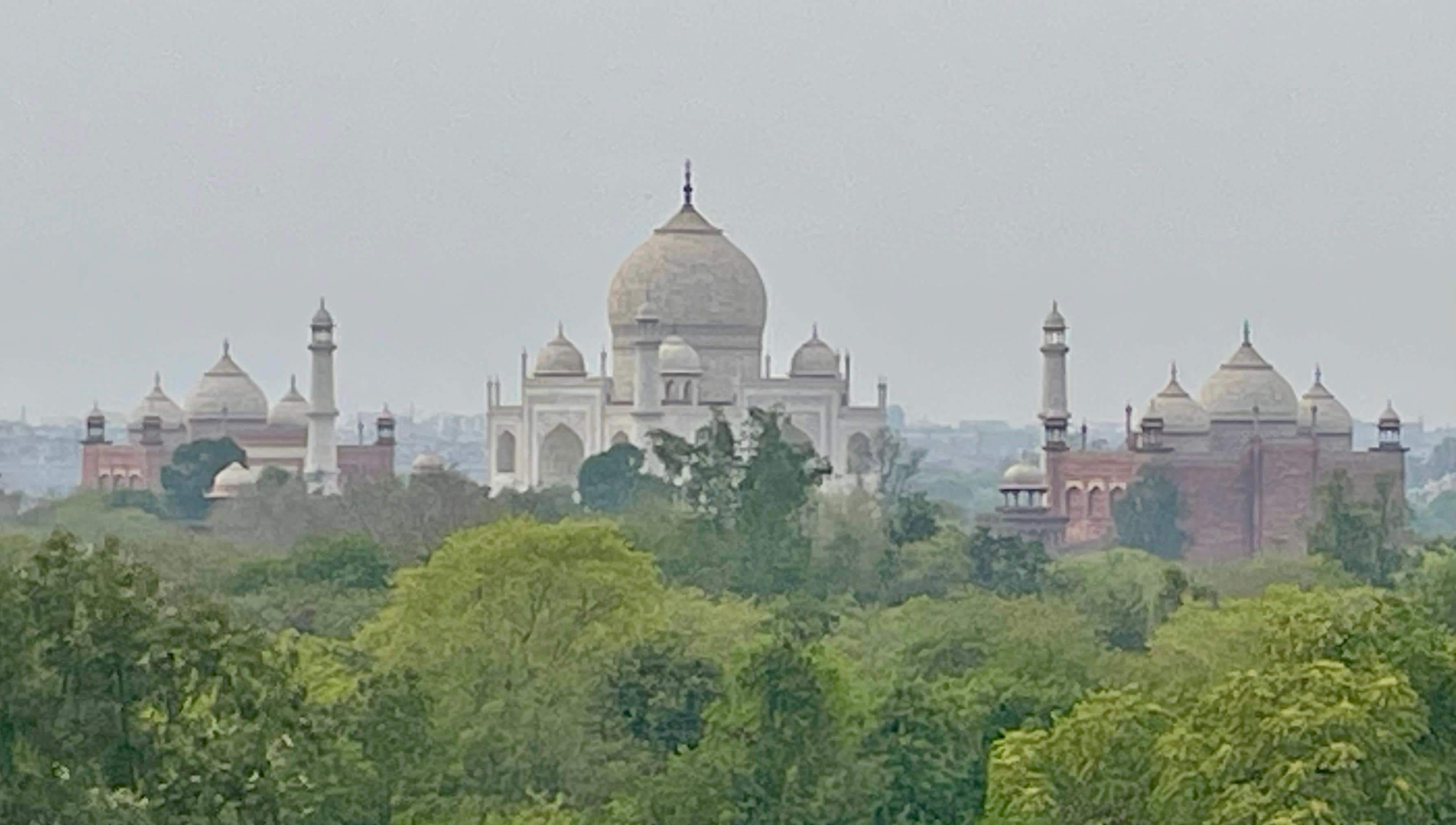 Utsikten mot Taj Mahal
