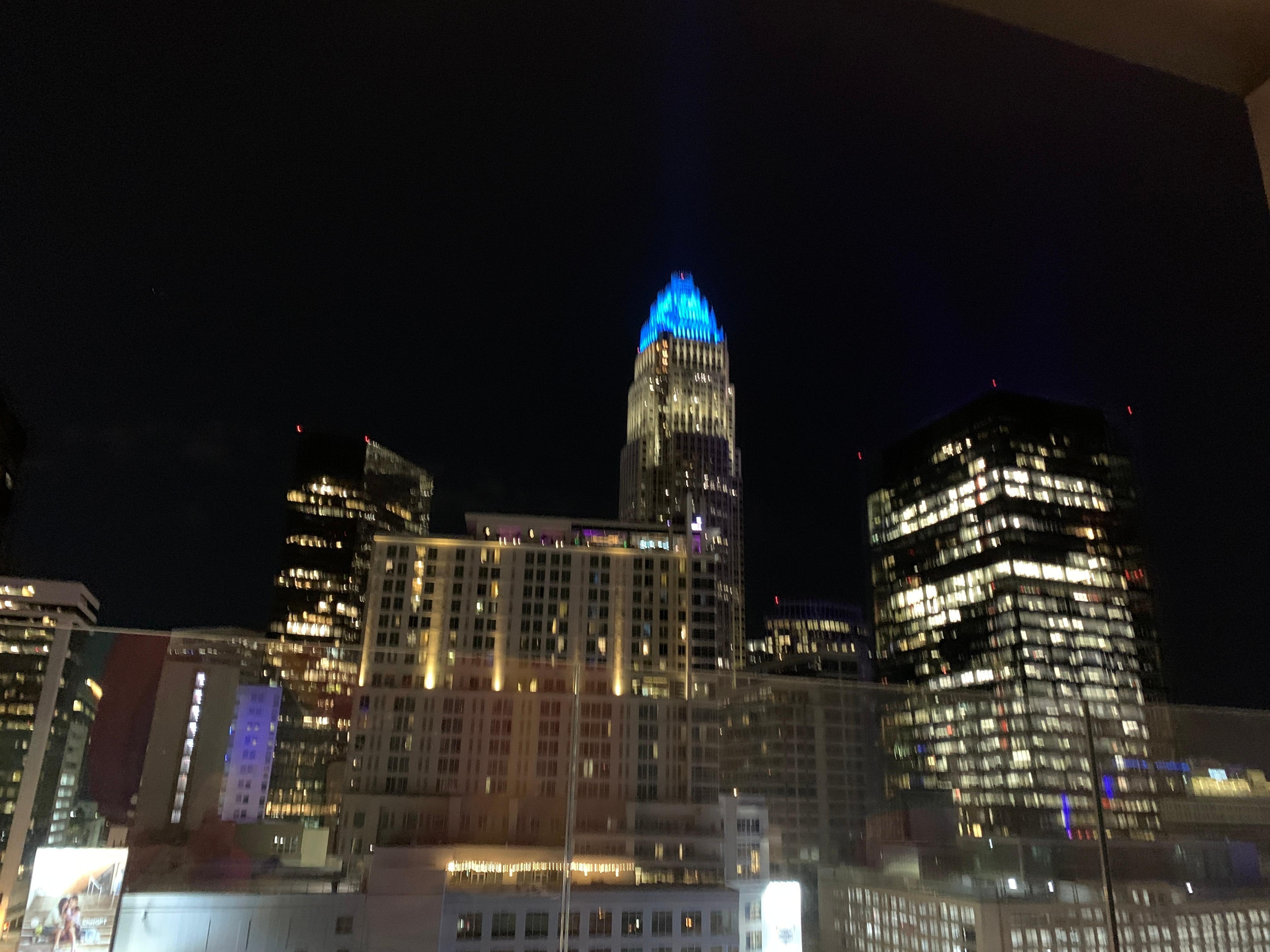 View from rooftop bar. 