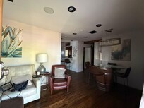 Living room toward kitchenette