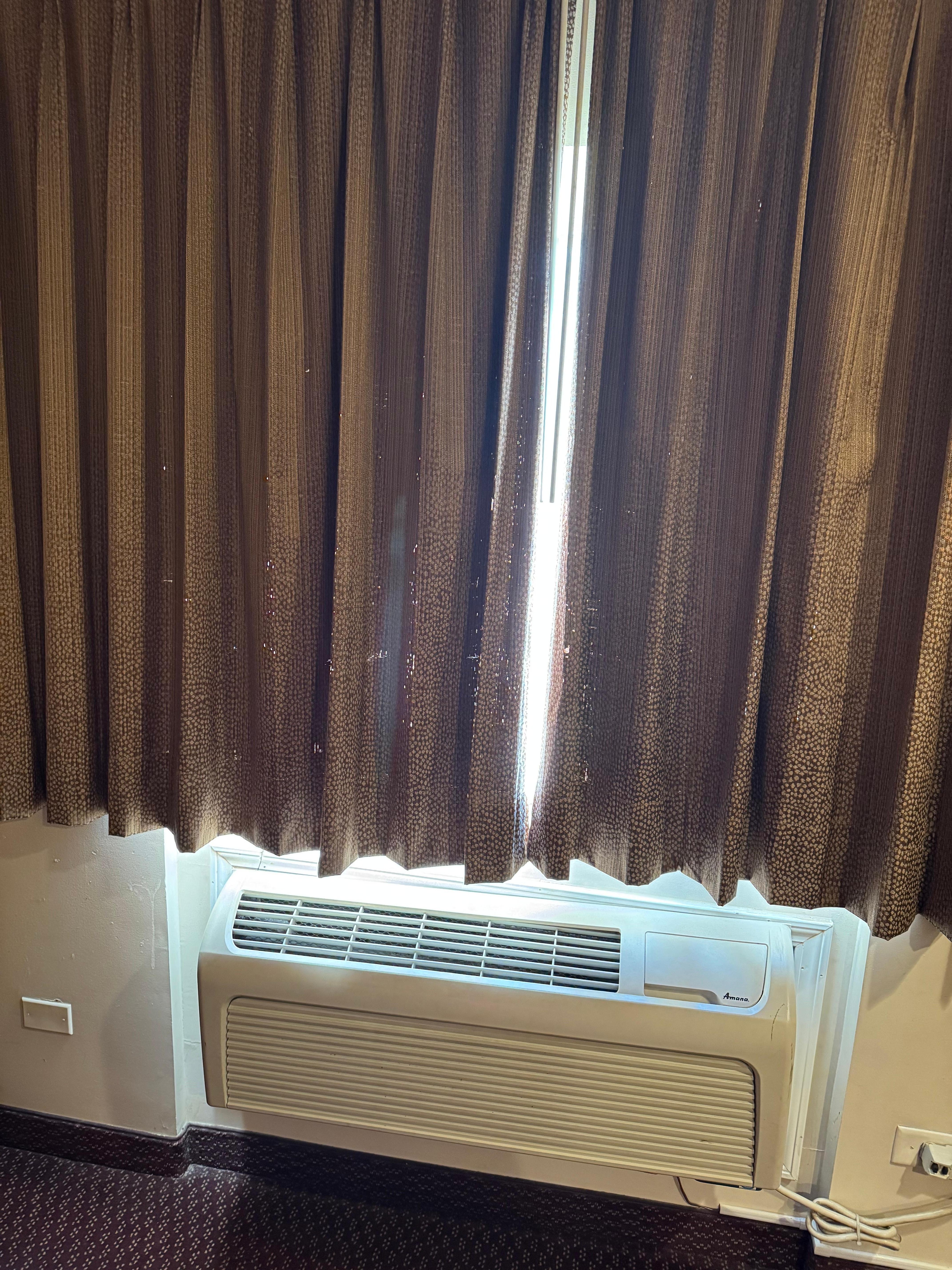Daylight through the holes in the curtains