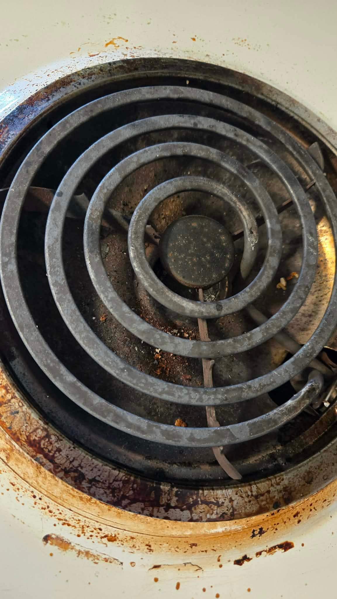 No regular cleanings. Rusty, broken and gross stove