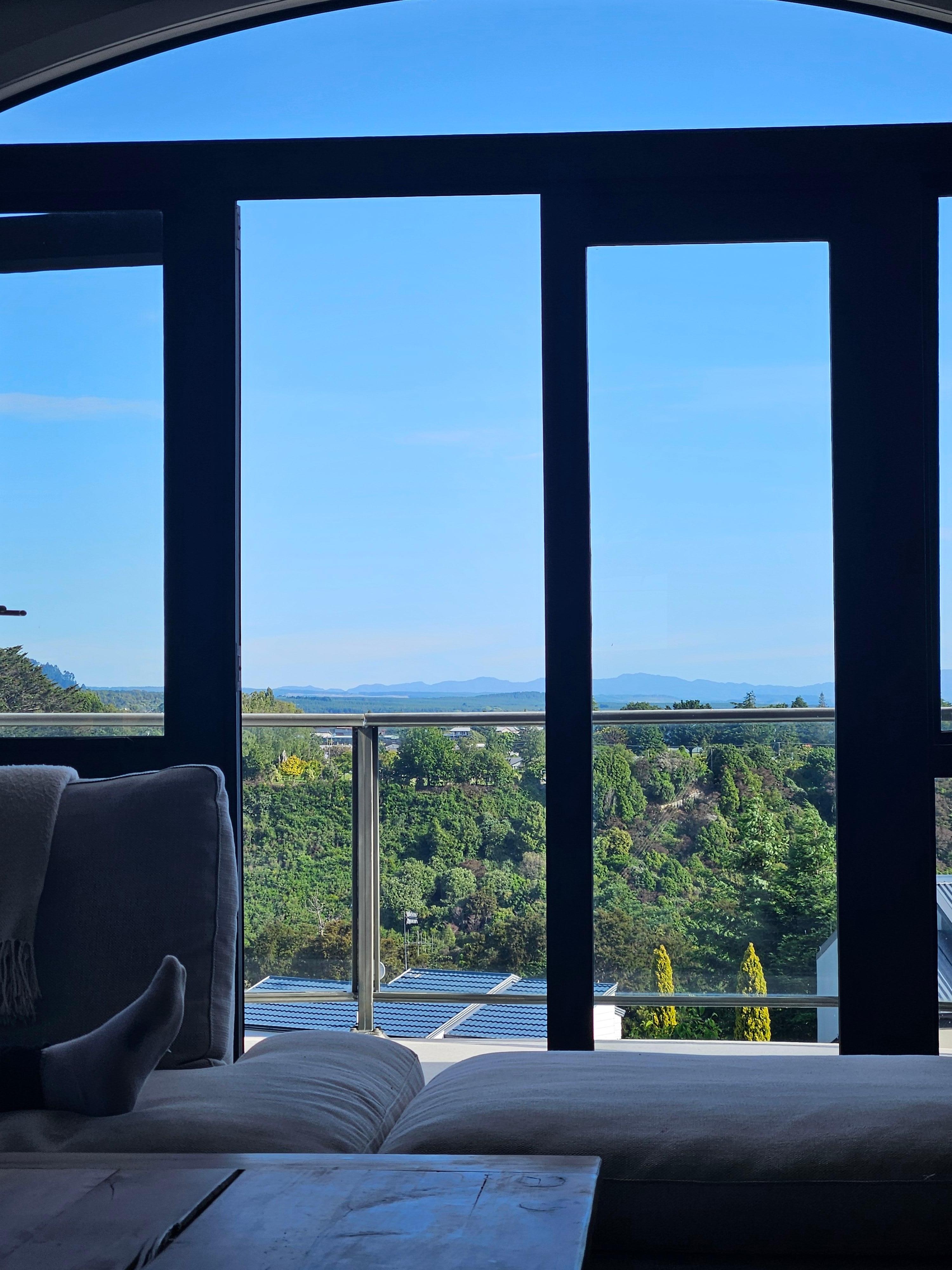 View from one of the sofas