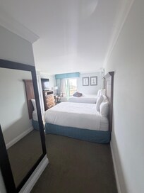 Double queen room. Has a little closet with sink, coffee maker and microwave