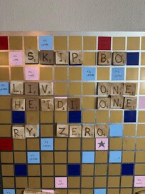 We played a lot of Skip-Bo!