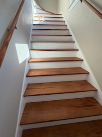 Pine stairs…they smell great!