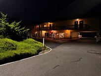 Entering the property at night