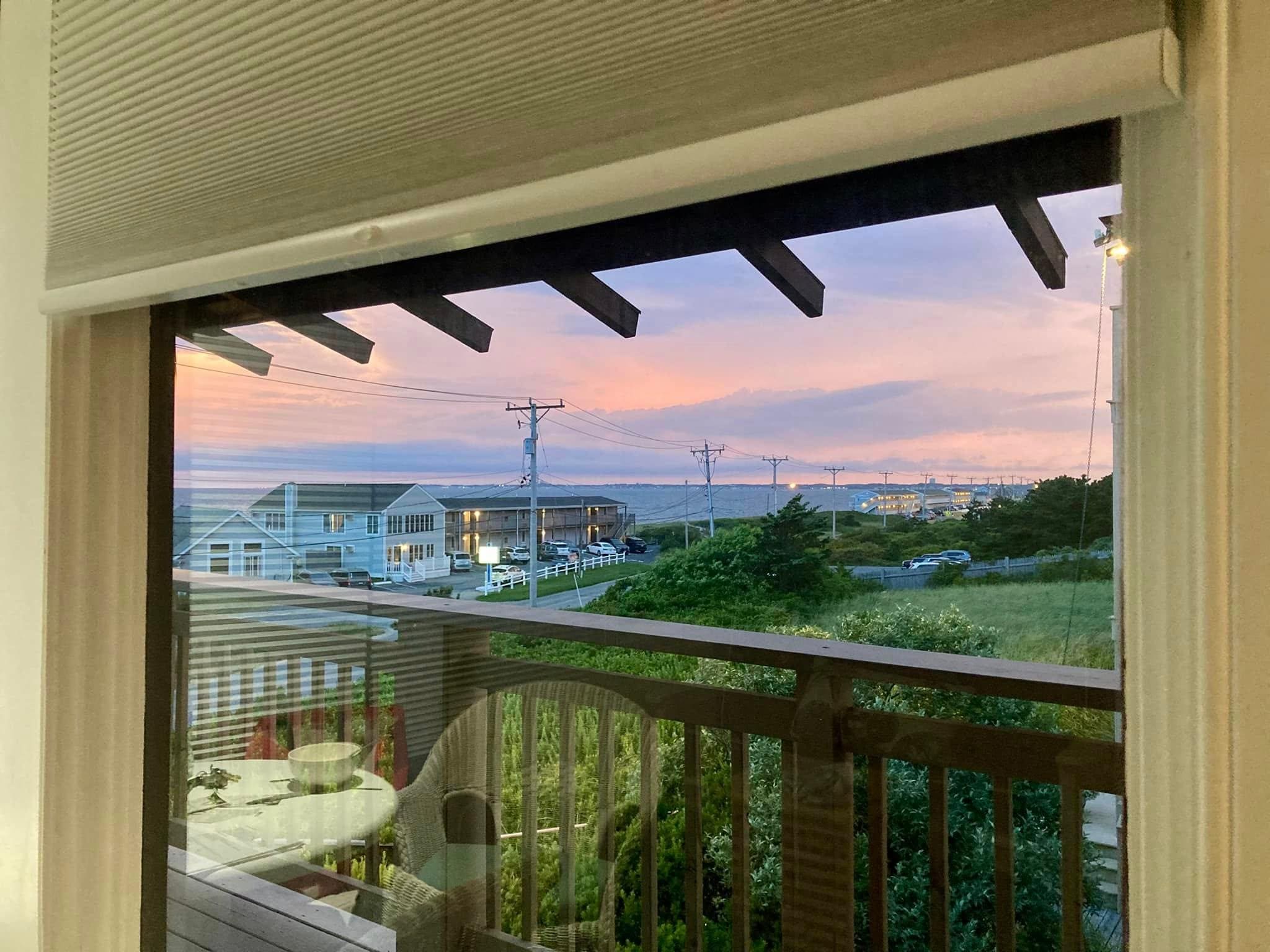 Sunset view from inside