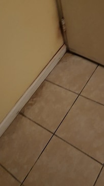 Dirt behind the door