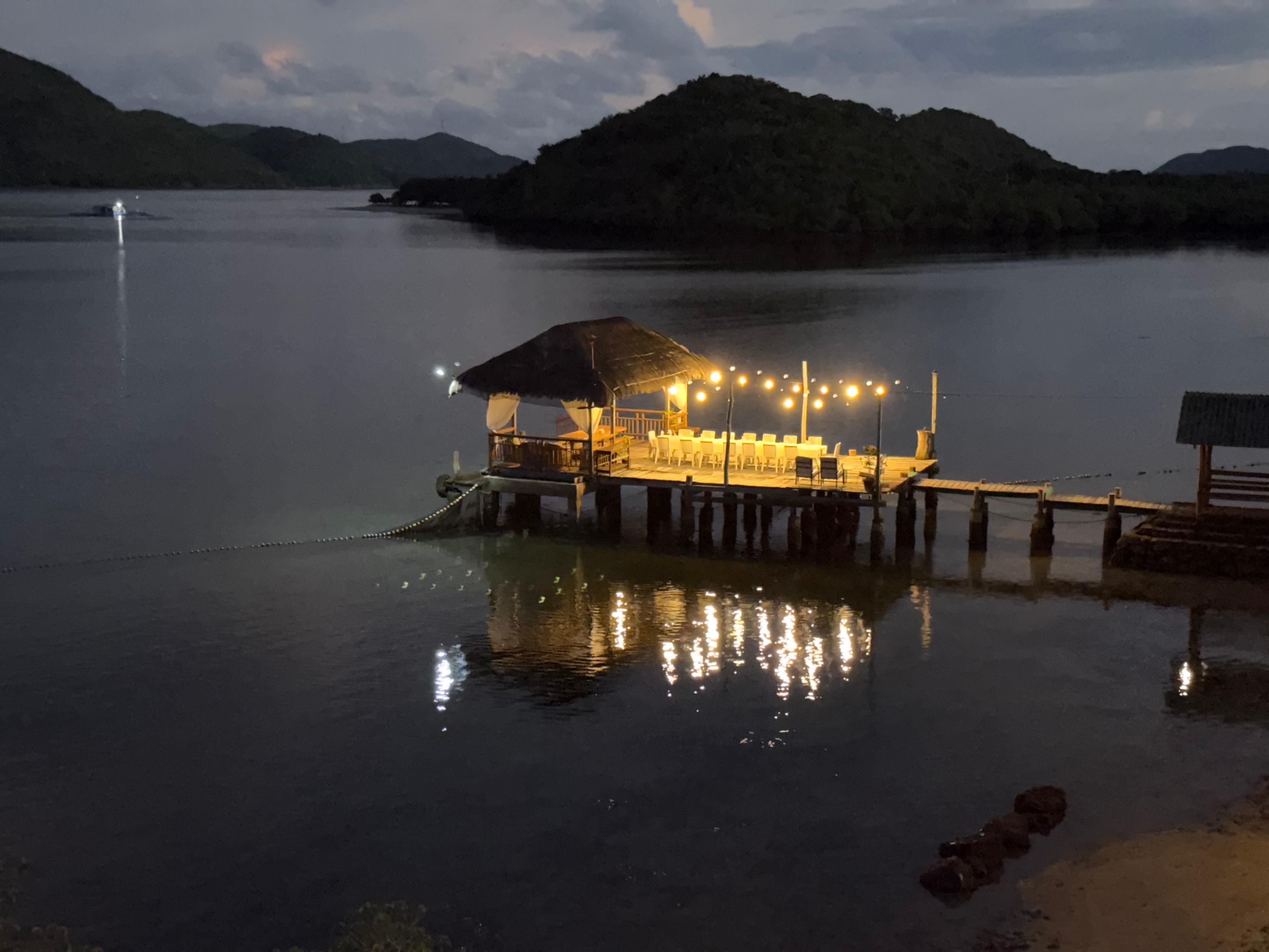 Over the water cottage where we had family lunch and dinner served