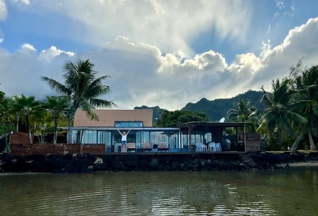 View of the house from the kayak