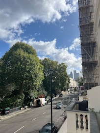 West view from balcony of flat