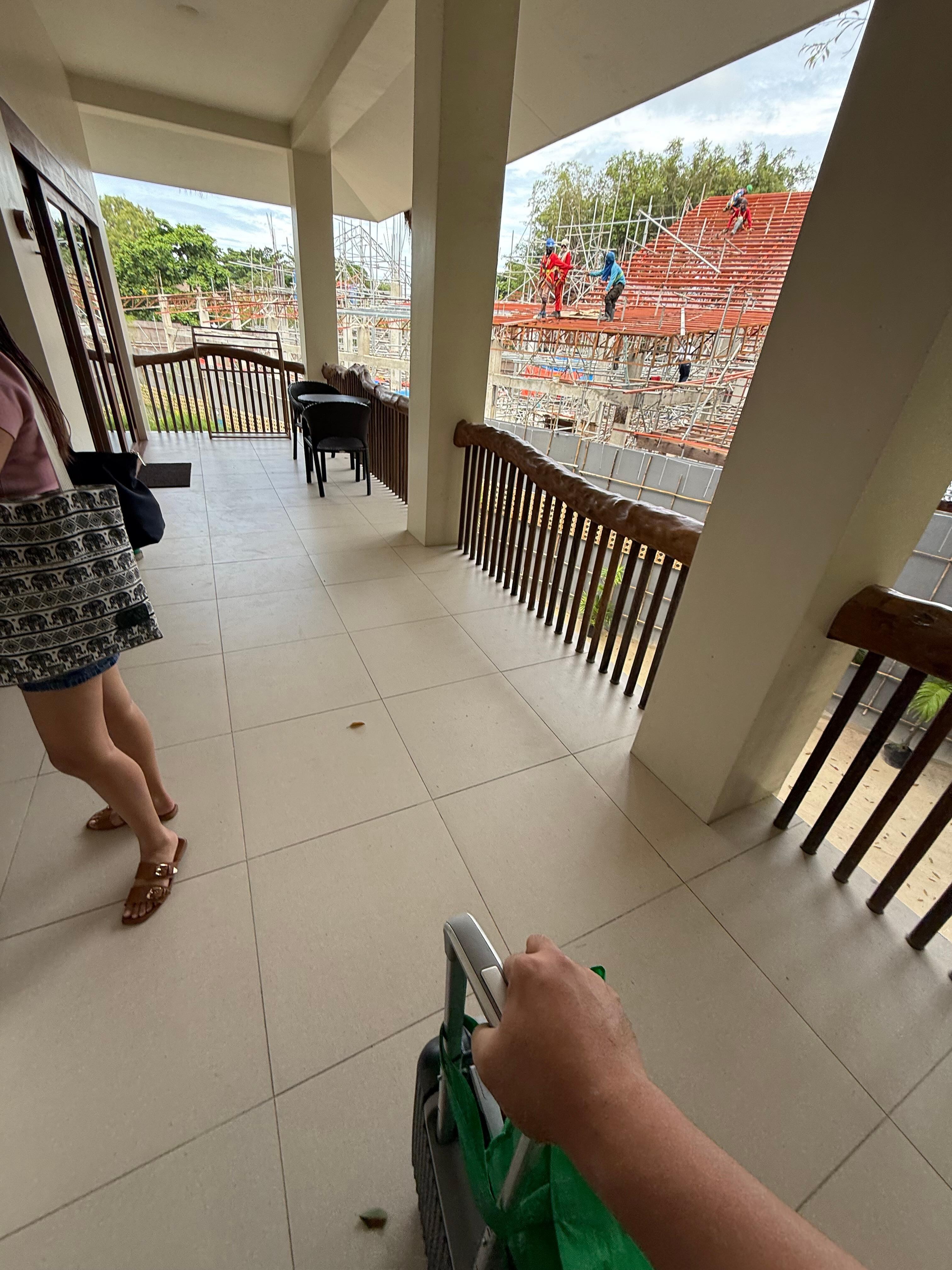 This is our view when going out of the room