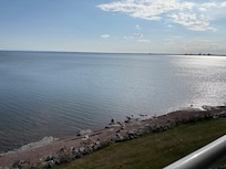 View from balcony in evening