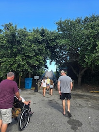 Our family walking to the beach. From the house. I think description says 3 min walk but definitely less than that.