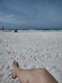 Relaxing on Siesta Key beach