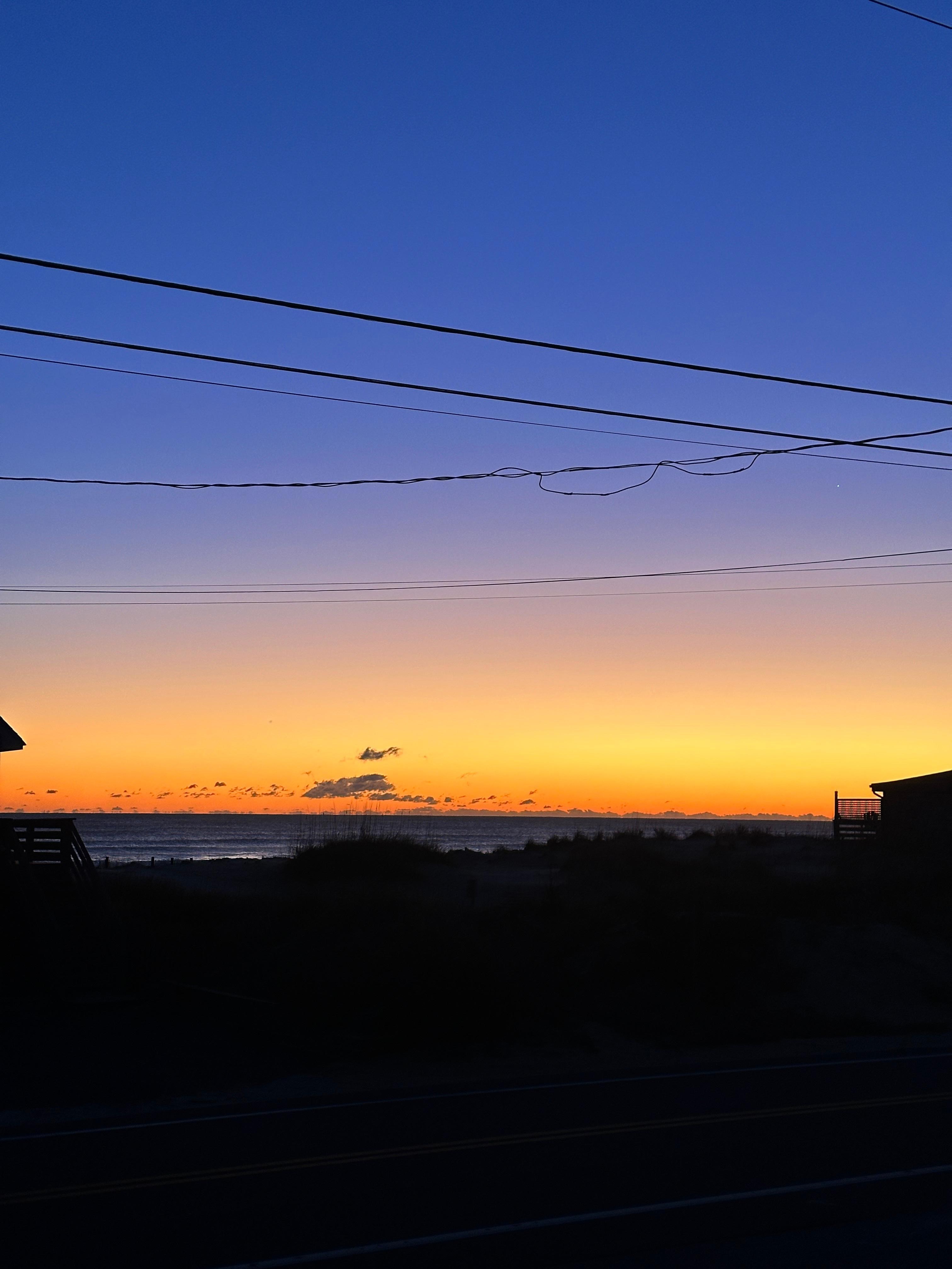Sunrise from the hot tub