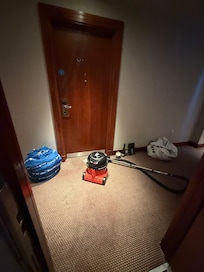 What we were greeted with, had to move it all to gain access