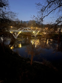 Nighttime view of the bridge from our balcony