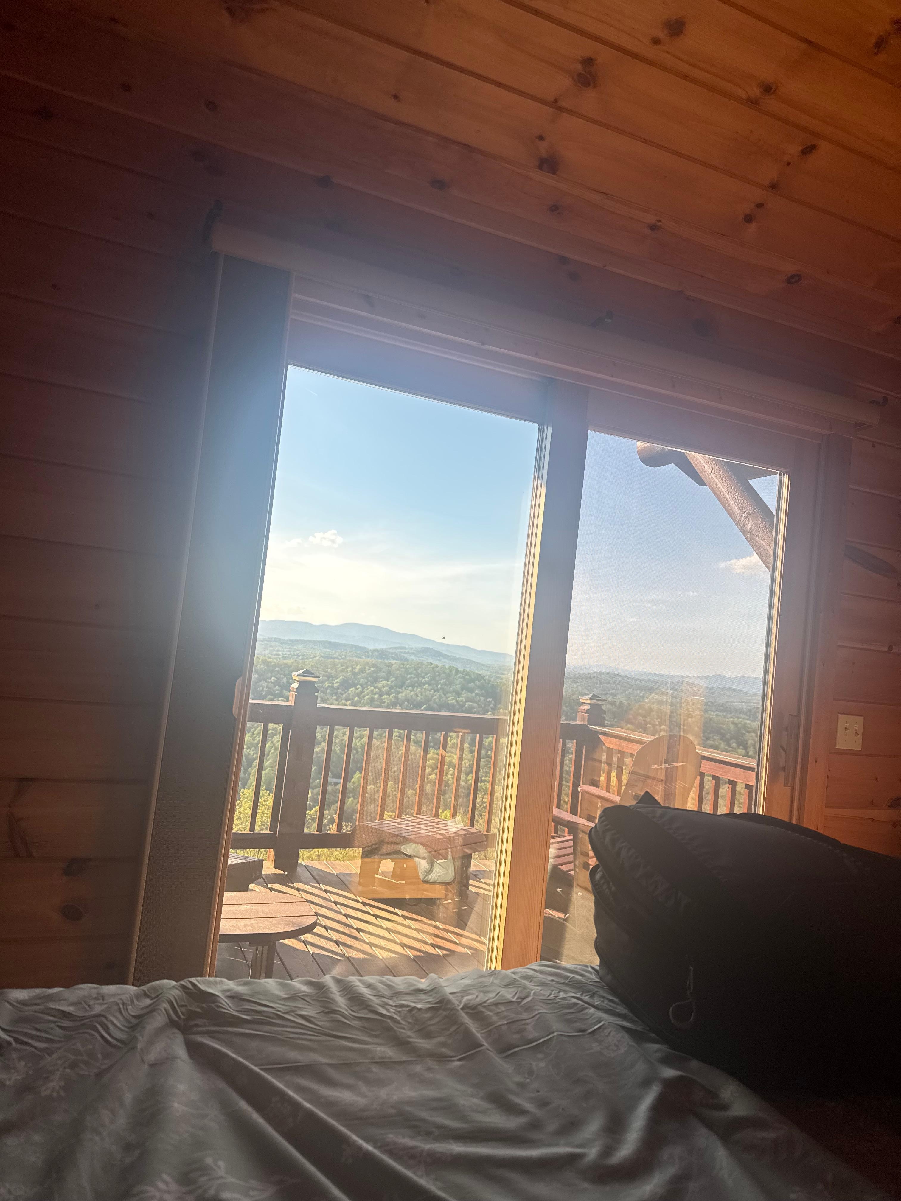 The view from one of the bedrooms.