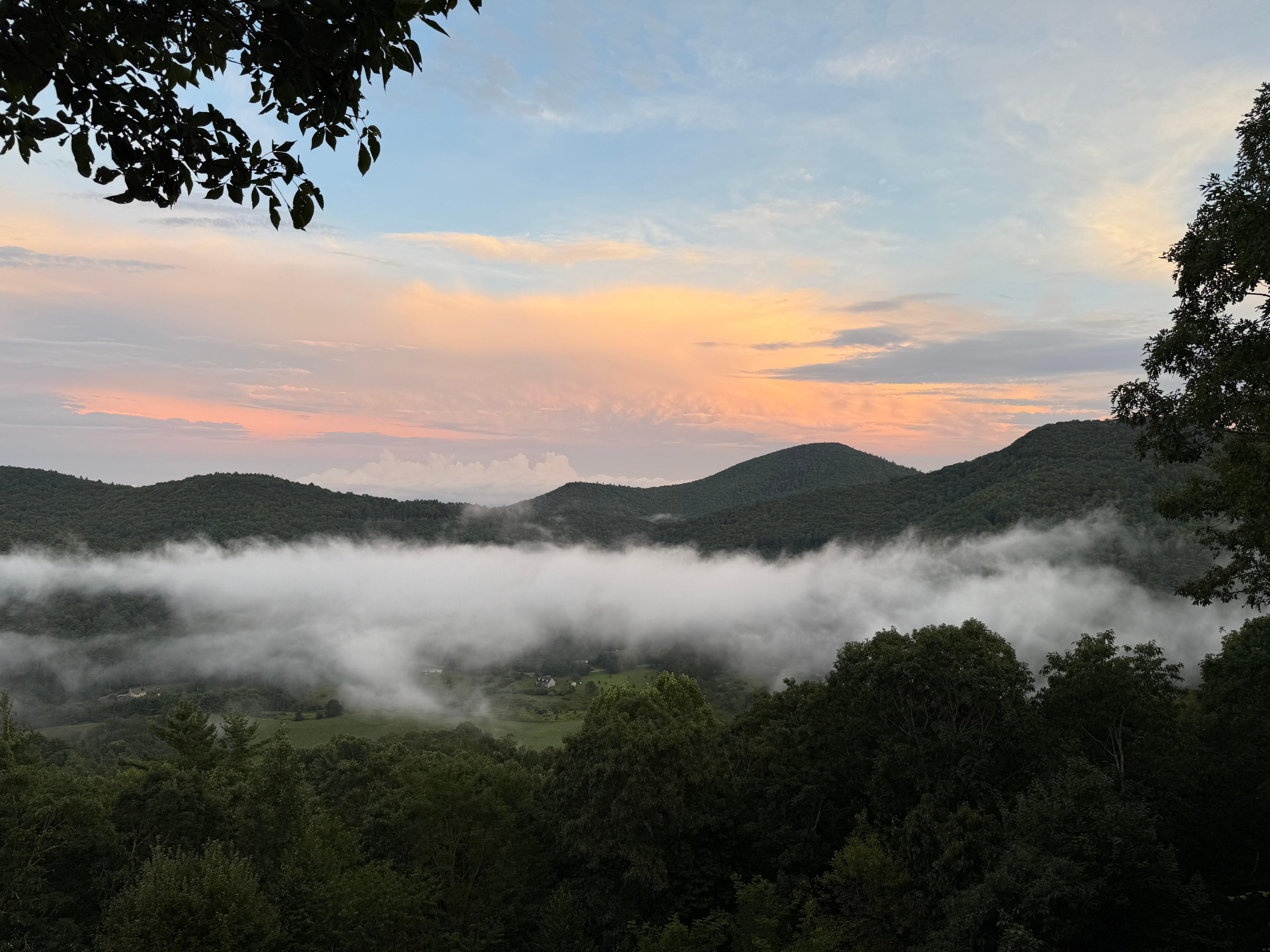 Sunset reflected in the clouds