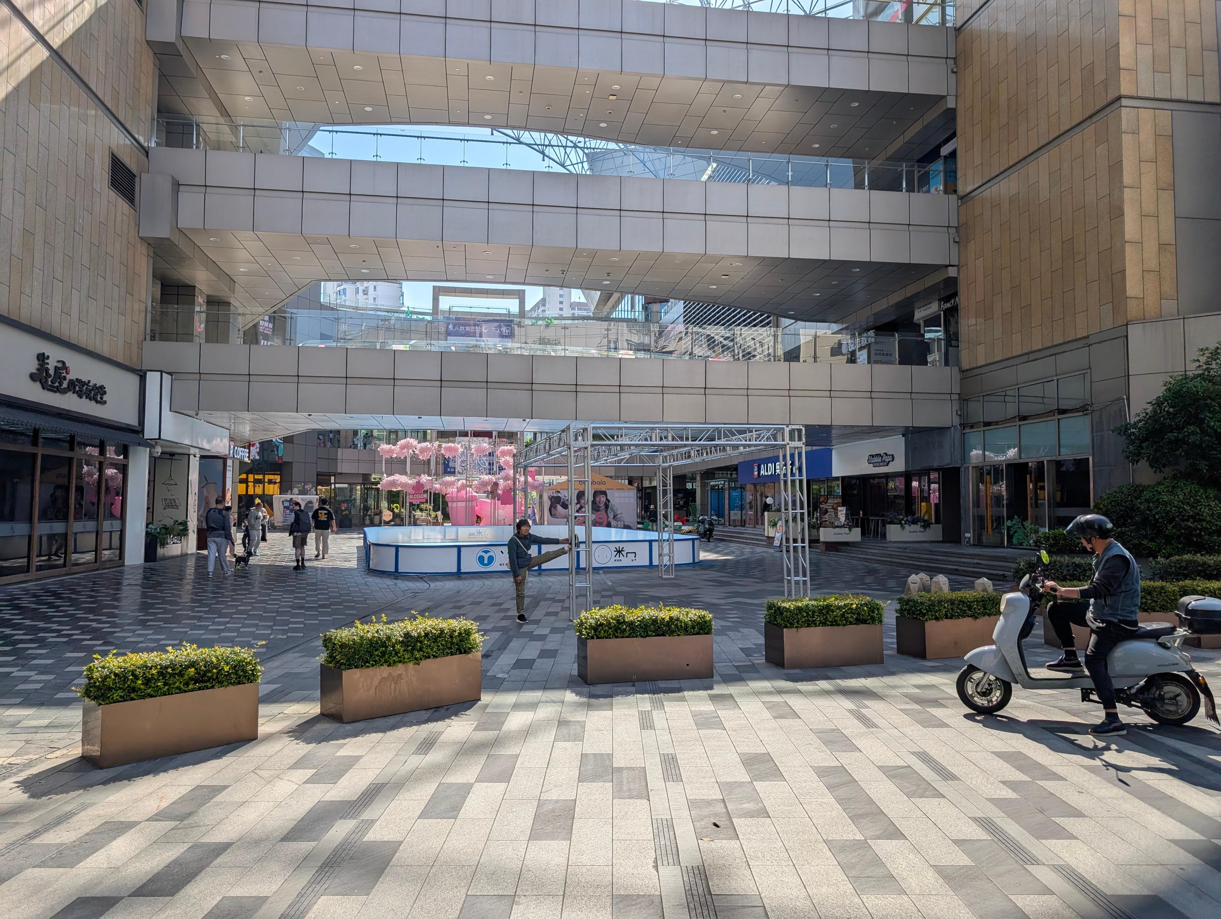 shopping area next to the hotel