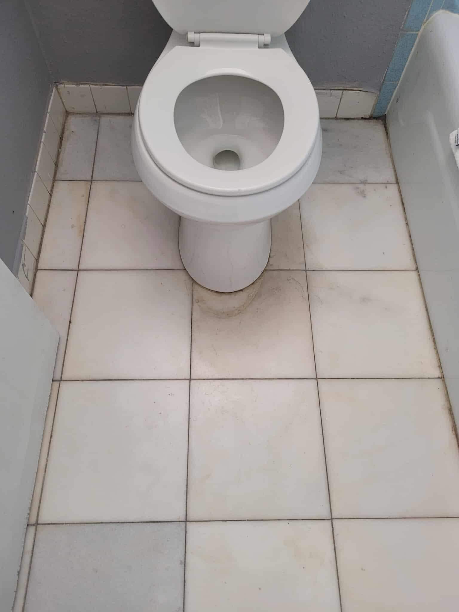 Toilet and floor was disgusting and very sticky