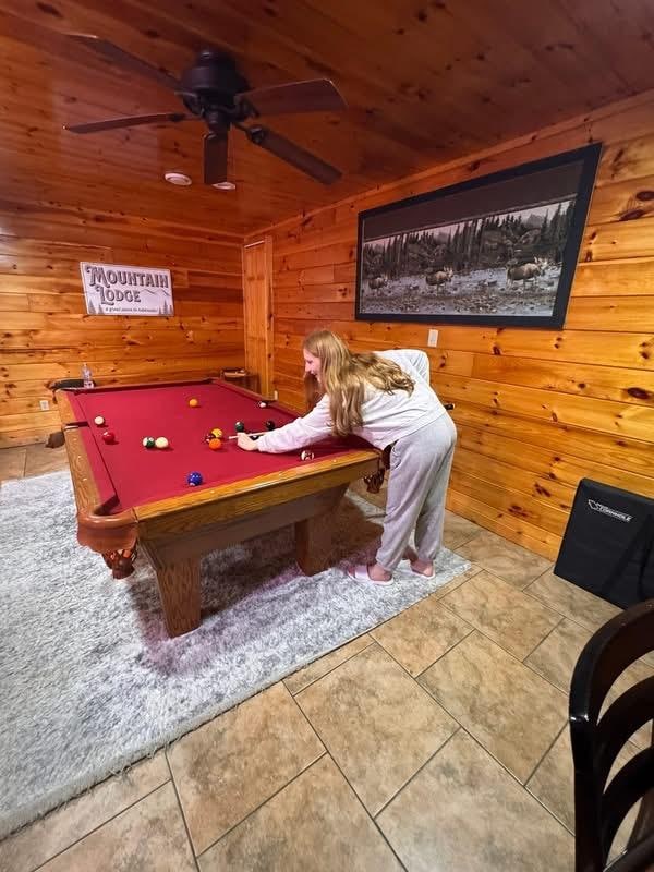 Playing pool 