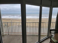 Fantastic view from my 4th floor ocean-front room.