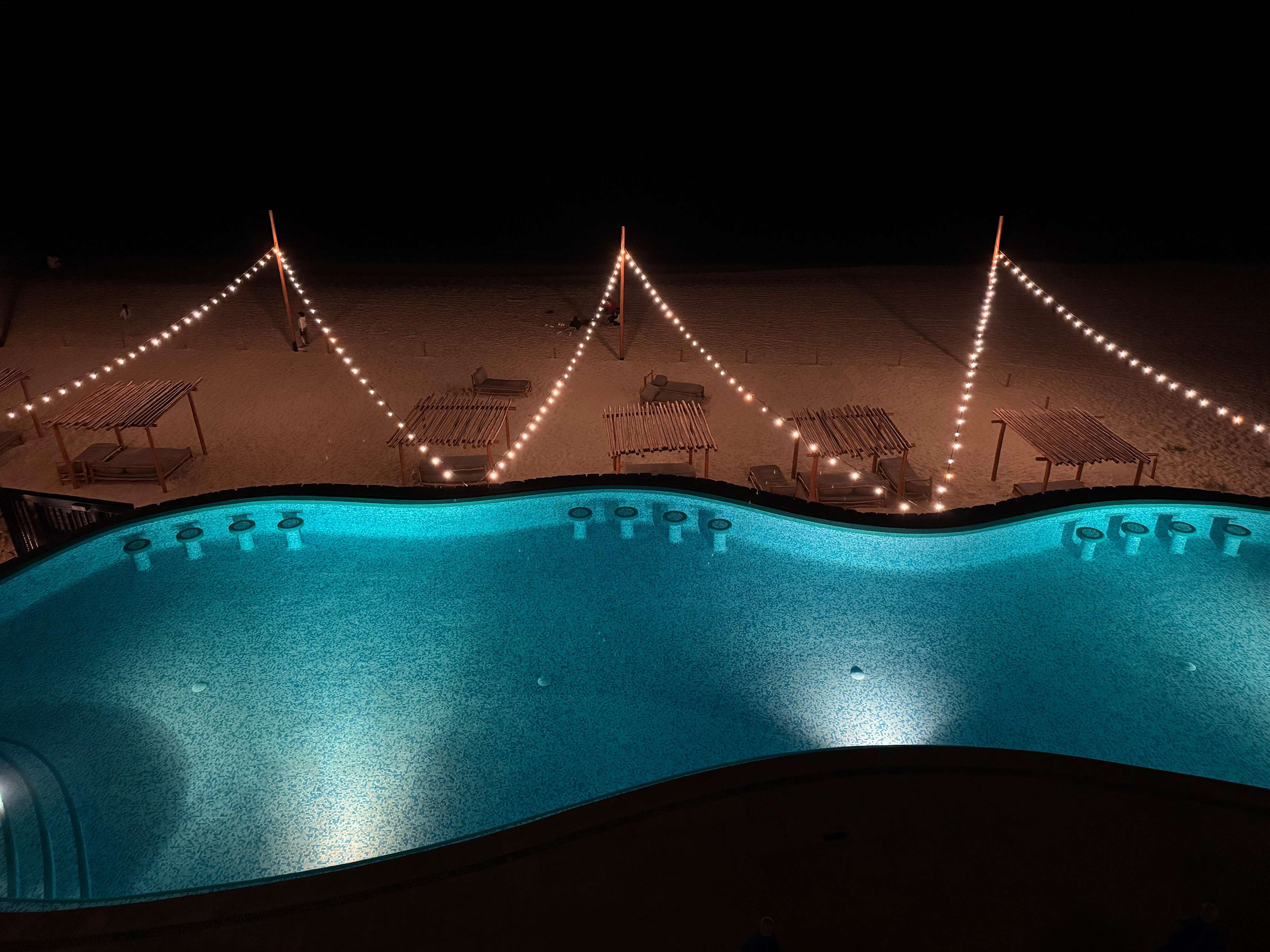 Pool at night