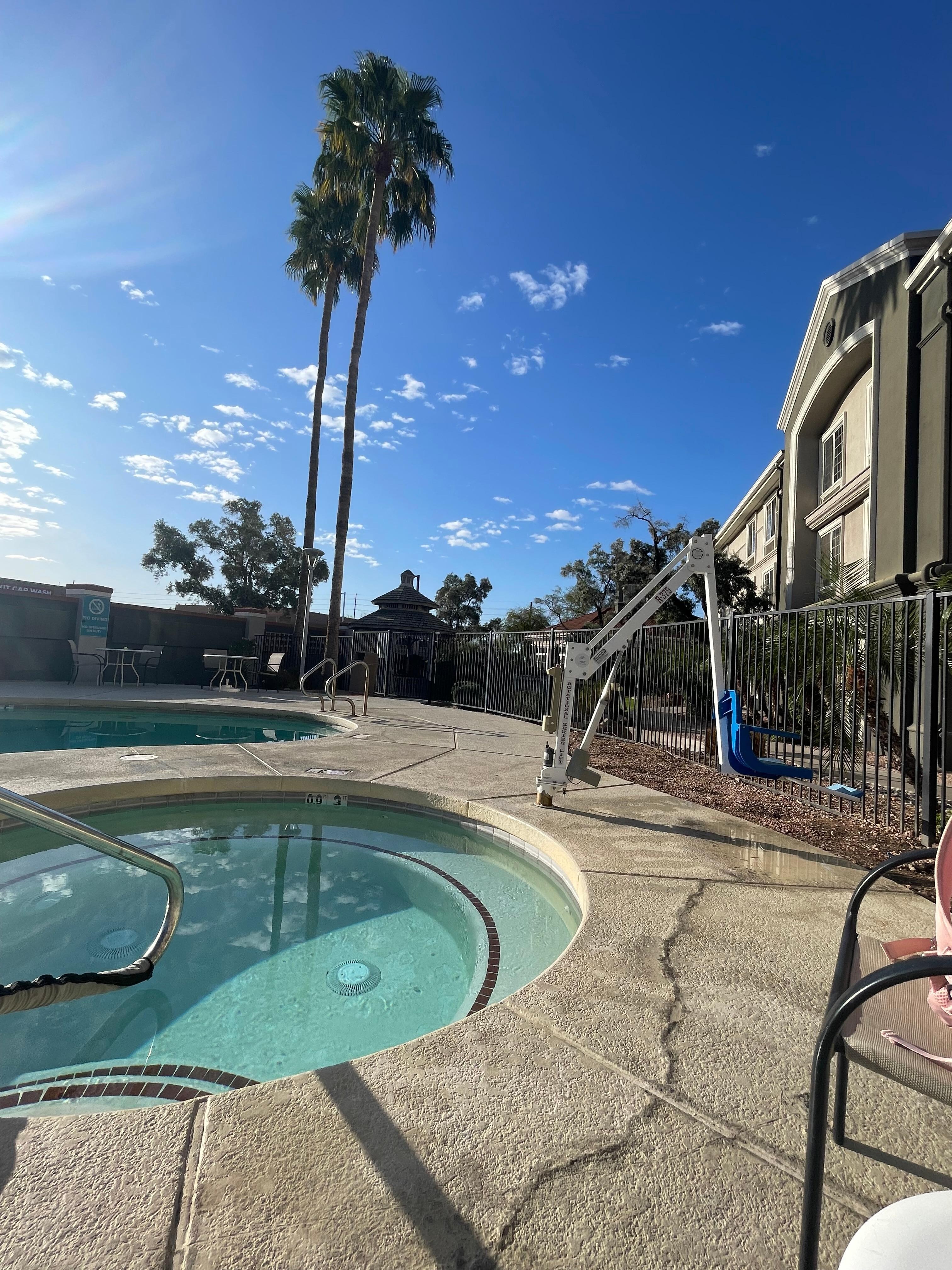 The pool area was small but clean and  welcoming 
