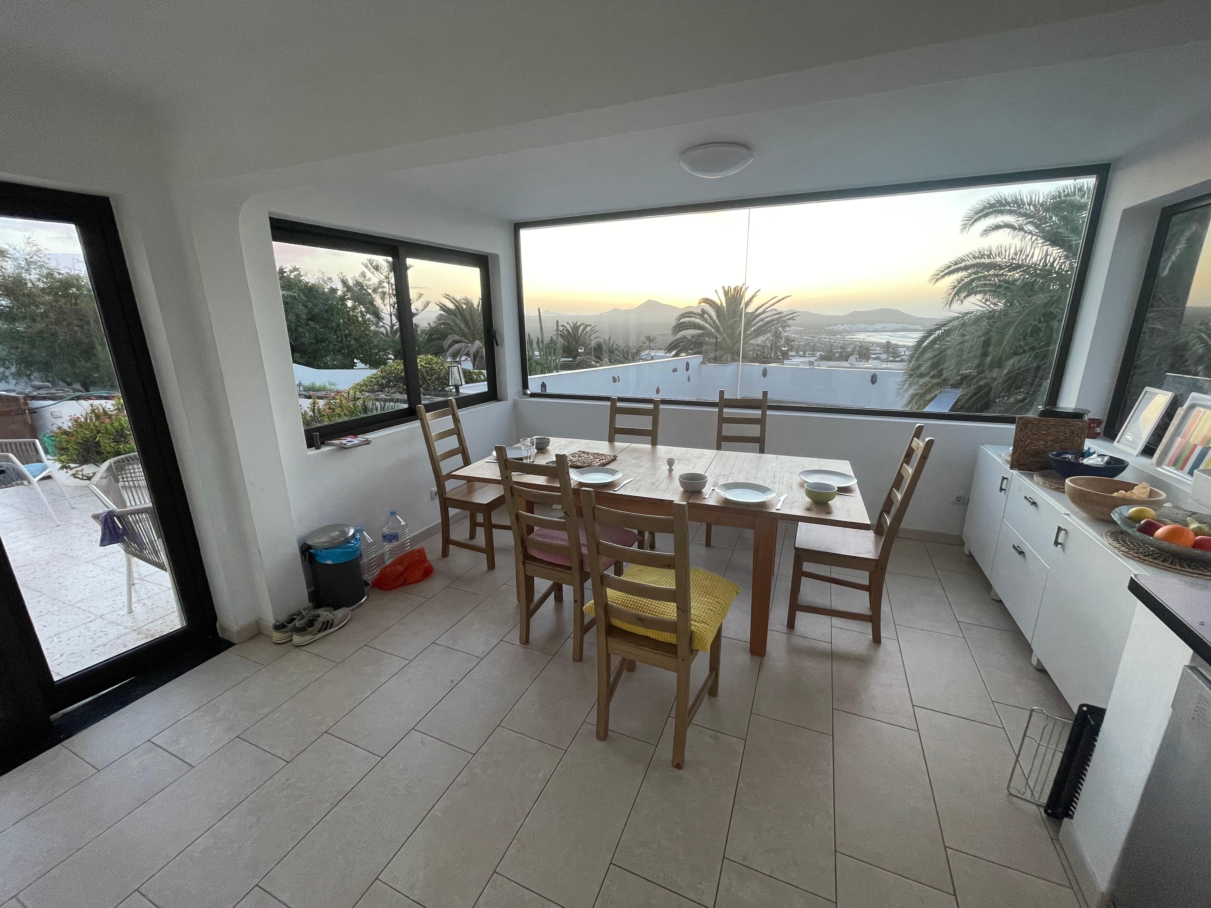 Rundum Blick beim Frühstück