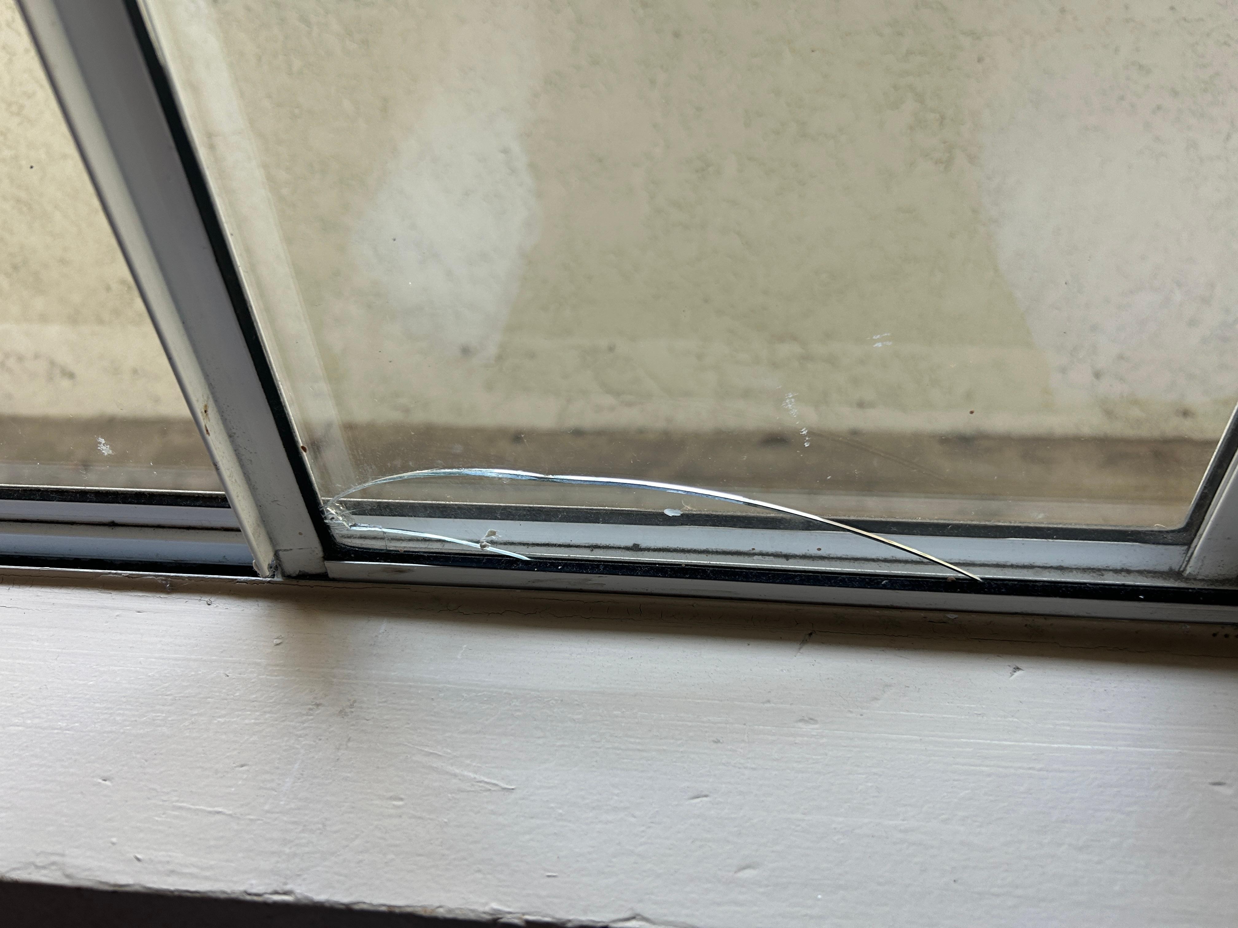 Broken bedroom window