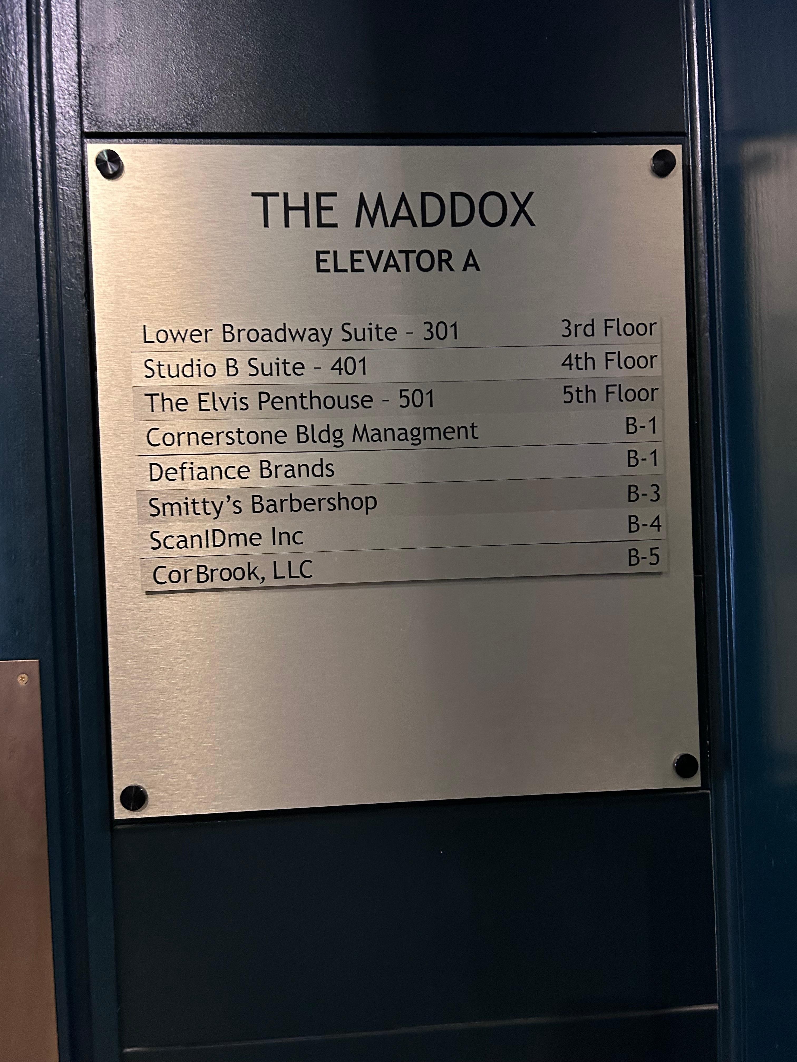 Elevator for bringing up your bags to the suite.