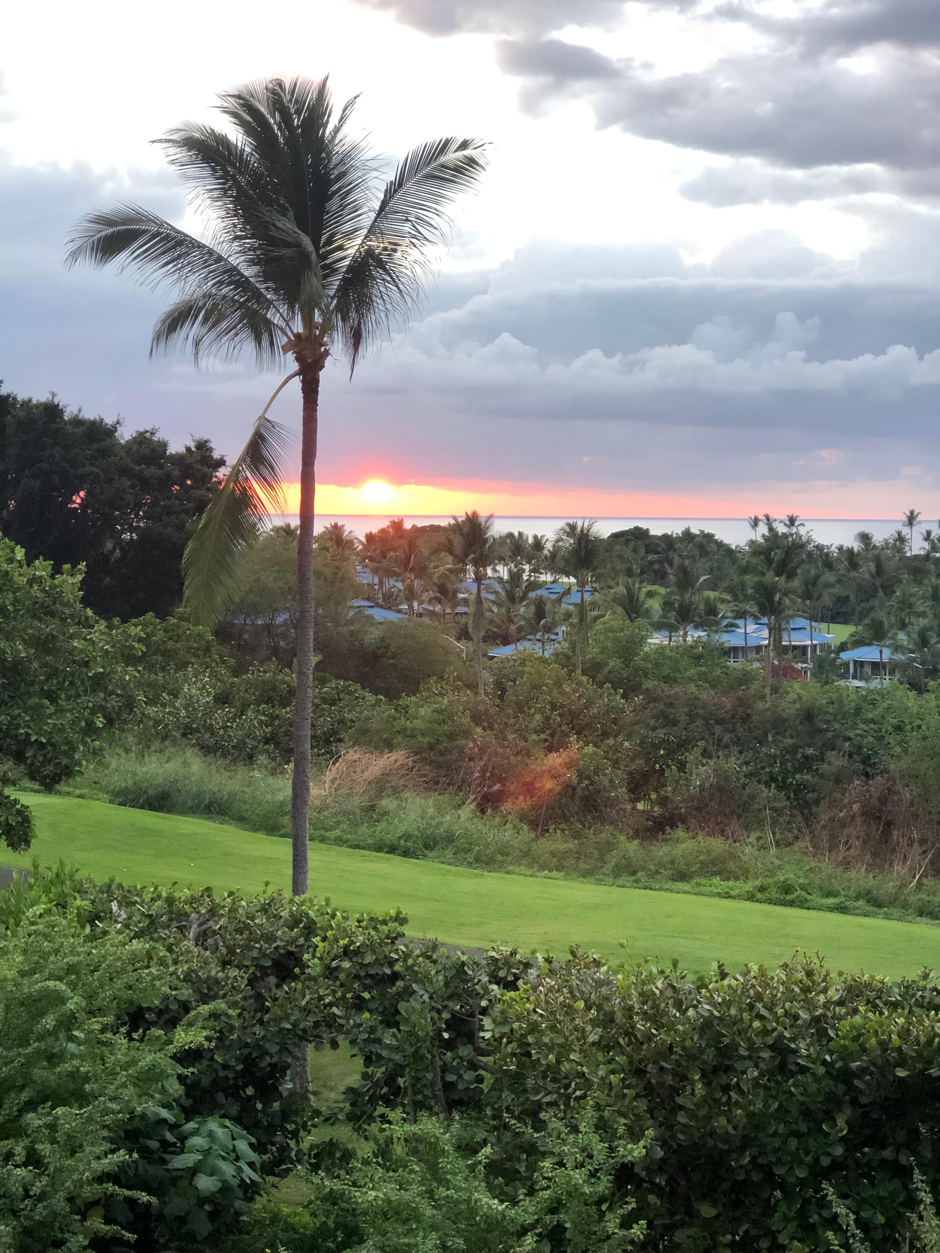 Sunset view from the balcony.