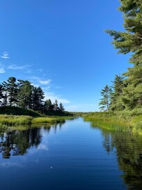 The view of the river behind the lodge. Imagine waking up to this view!