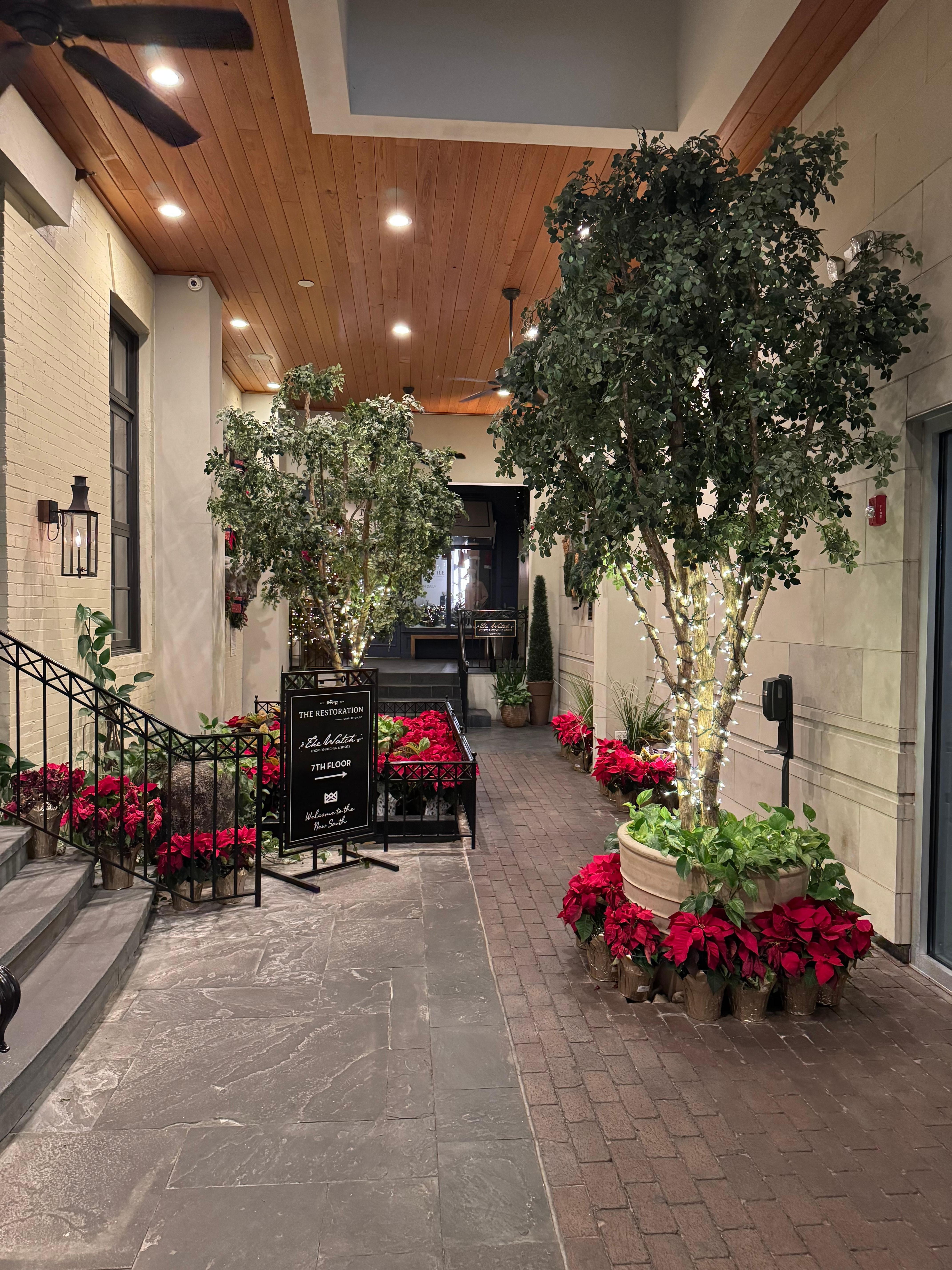 Walkway to the elevators