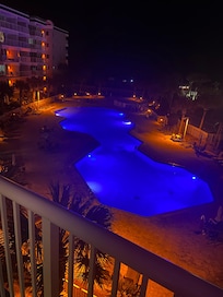 The pool was so cool at night