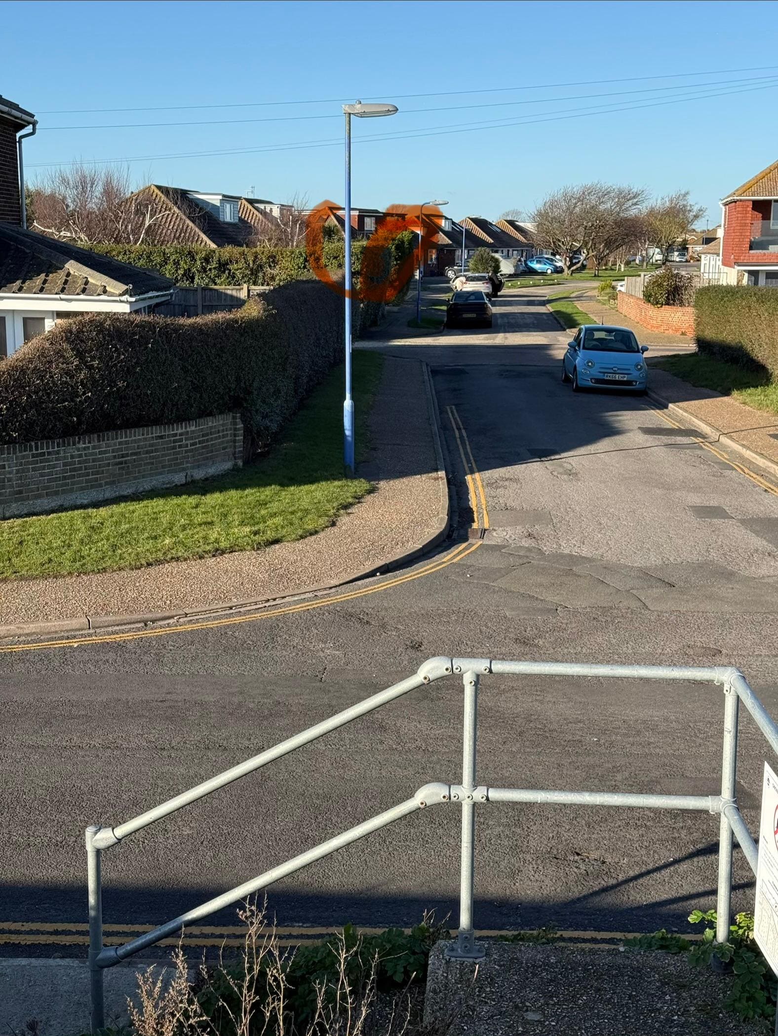 Taken from beach and red squiggle is Seagulls ❤️