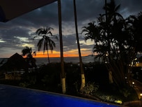 Sunset from poolside hotel
