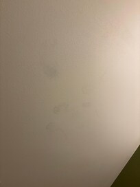Shoe prints on the ceiling of our room