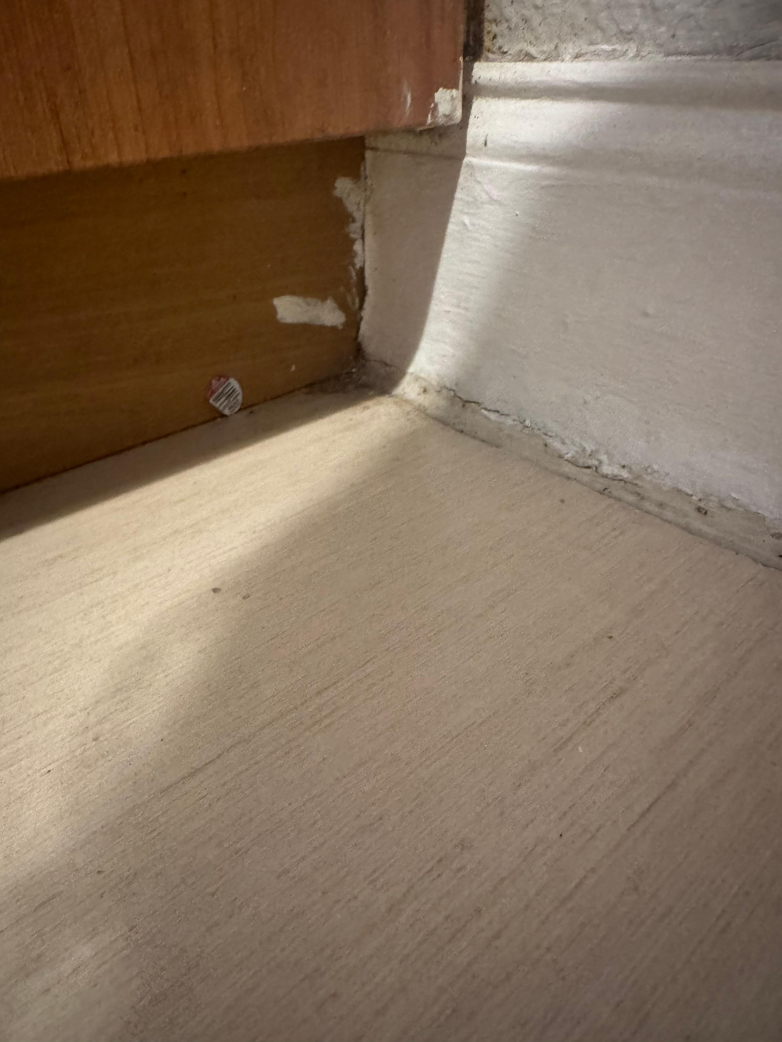 crack covered up by paint