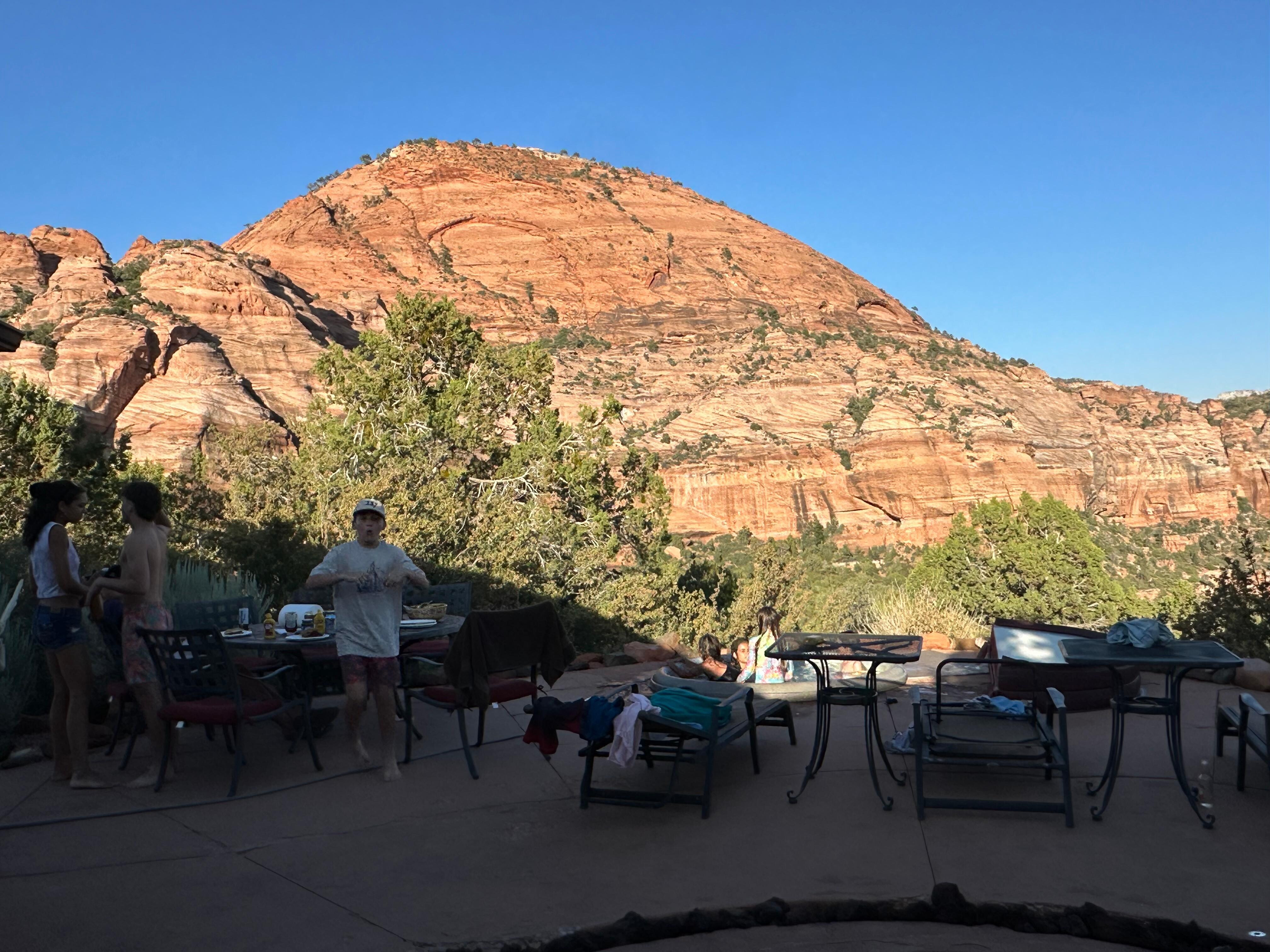 View from patio off the kitchen